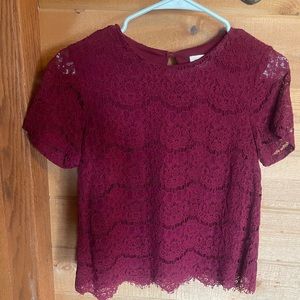 Maroon Lace Blouse
